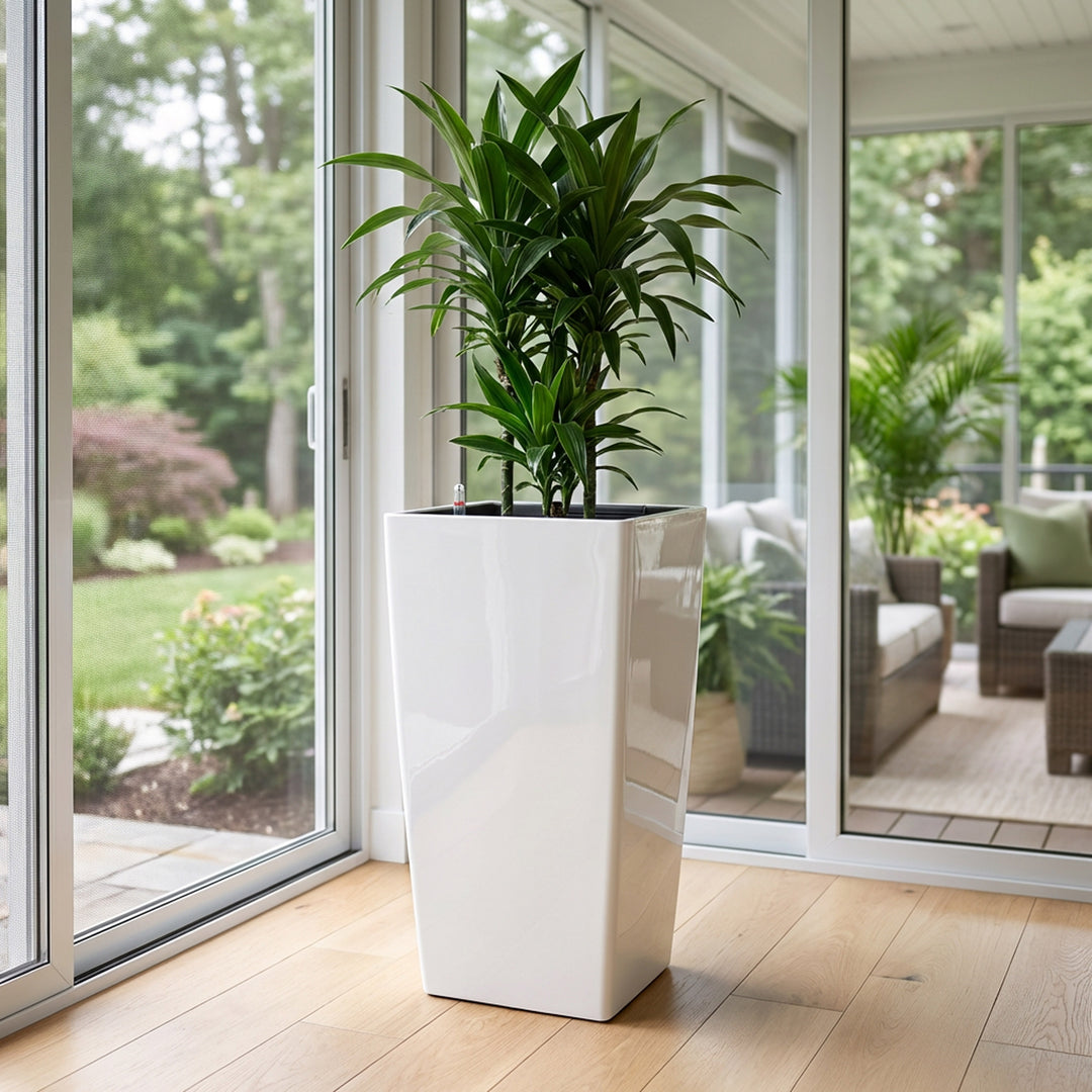 Modena Self-Watering Planter, Square Taper