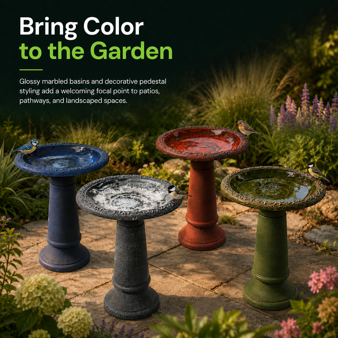 Marbled Glaze Bird Bath