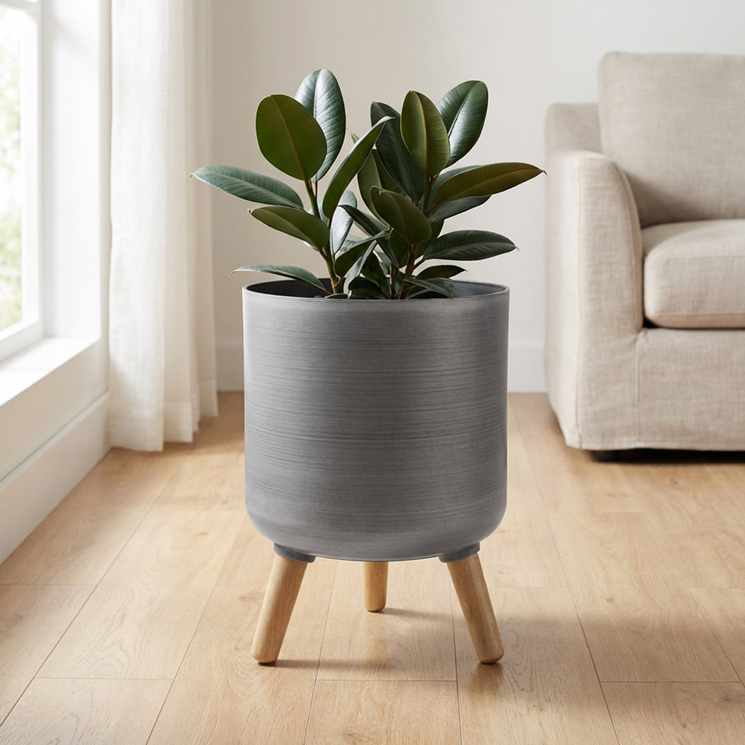 plant pot and stand large Indoor Planter with Stand – Modena Brushed Modern