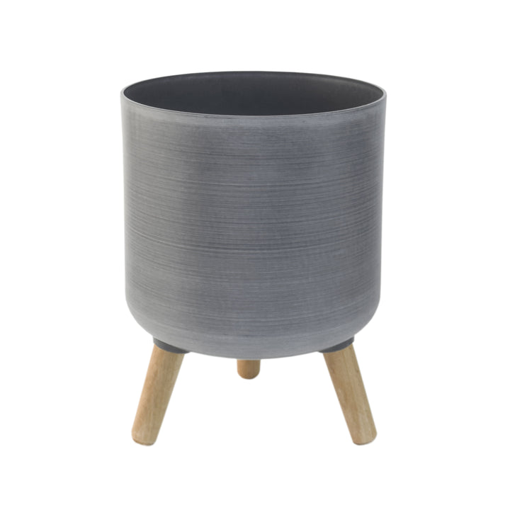 Modena Planter with Stand, Brushed