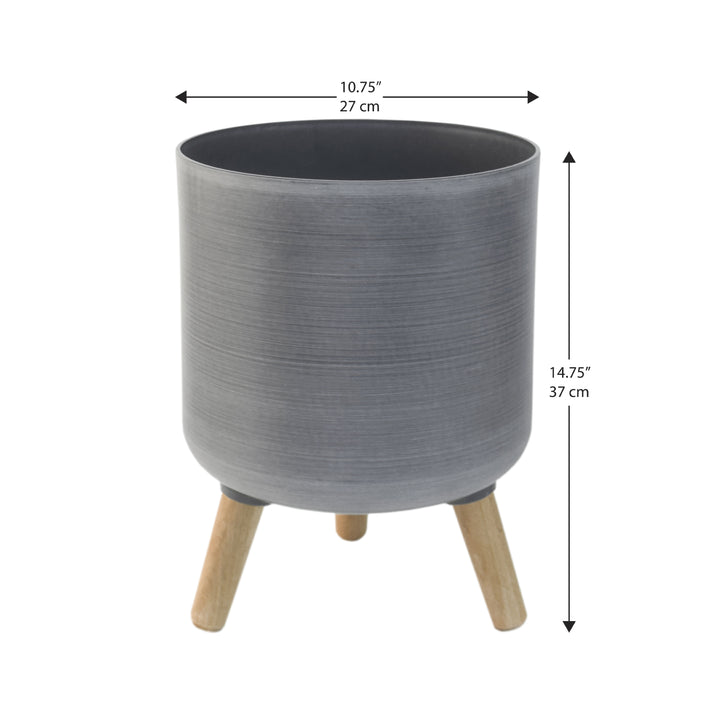 Modena Planter with Stand, Brushed