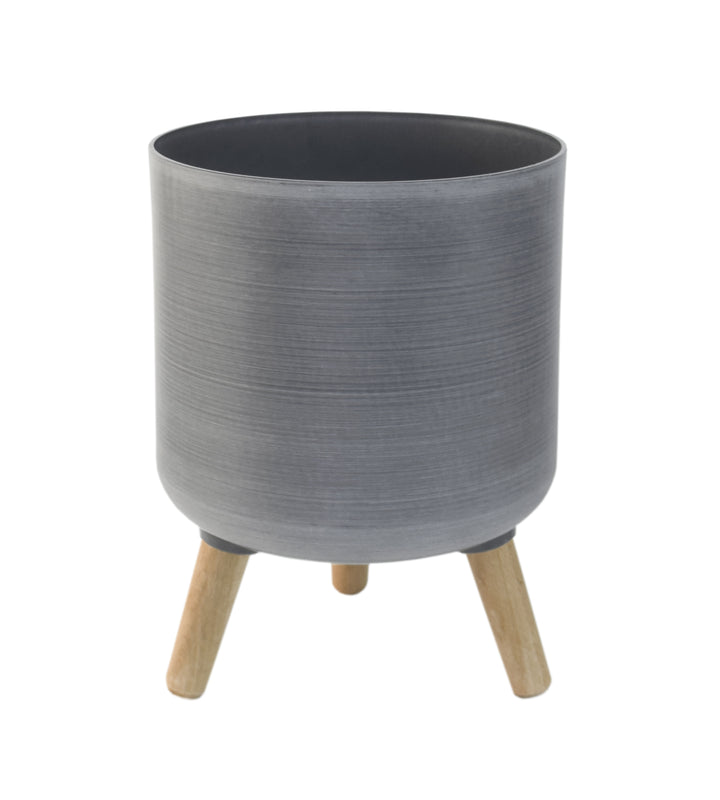 Modena Planter with Stand, Brushed