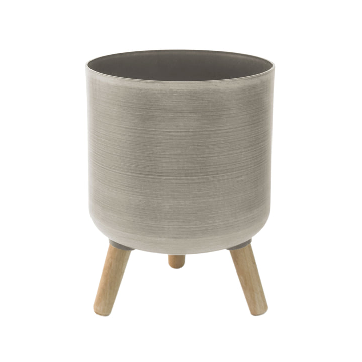 Modena Planter with Stand, Brushed