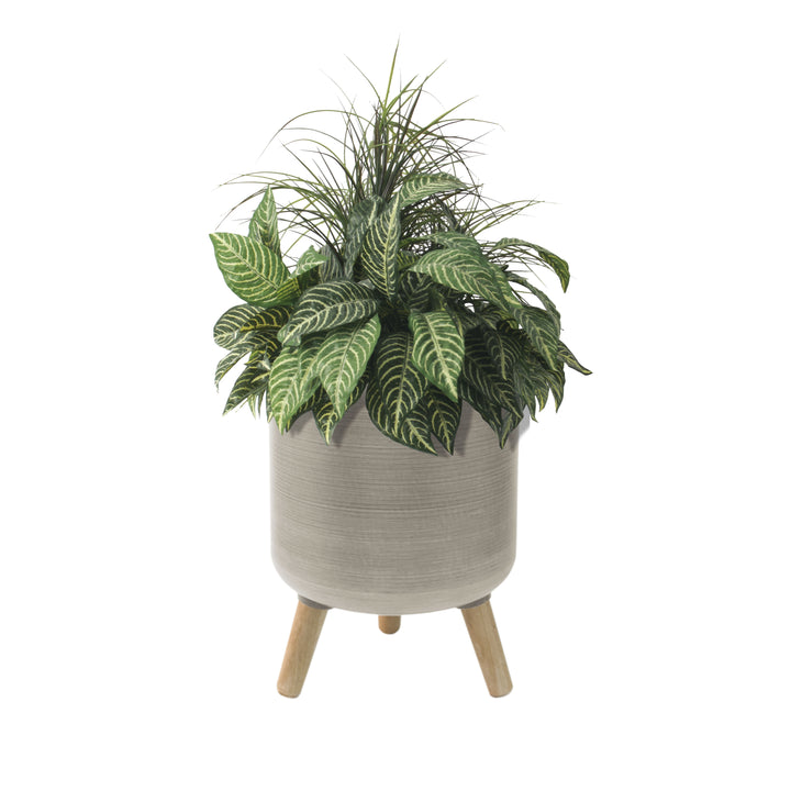 Modena Planter with Stand, Brushed
