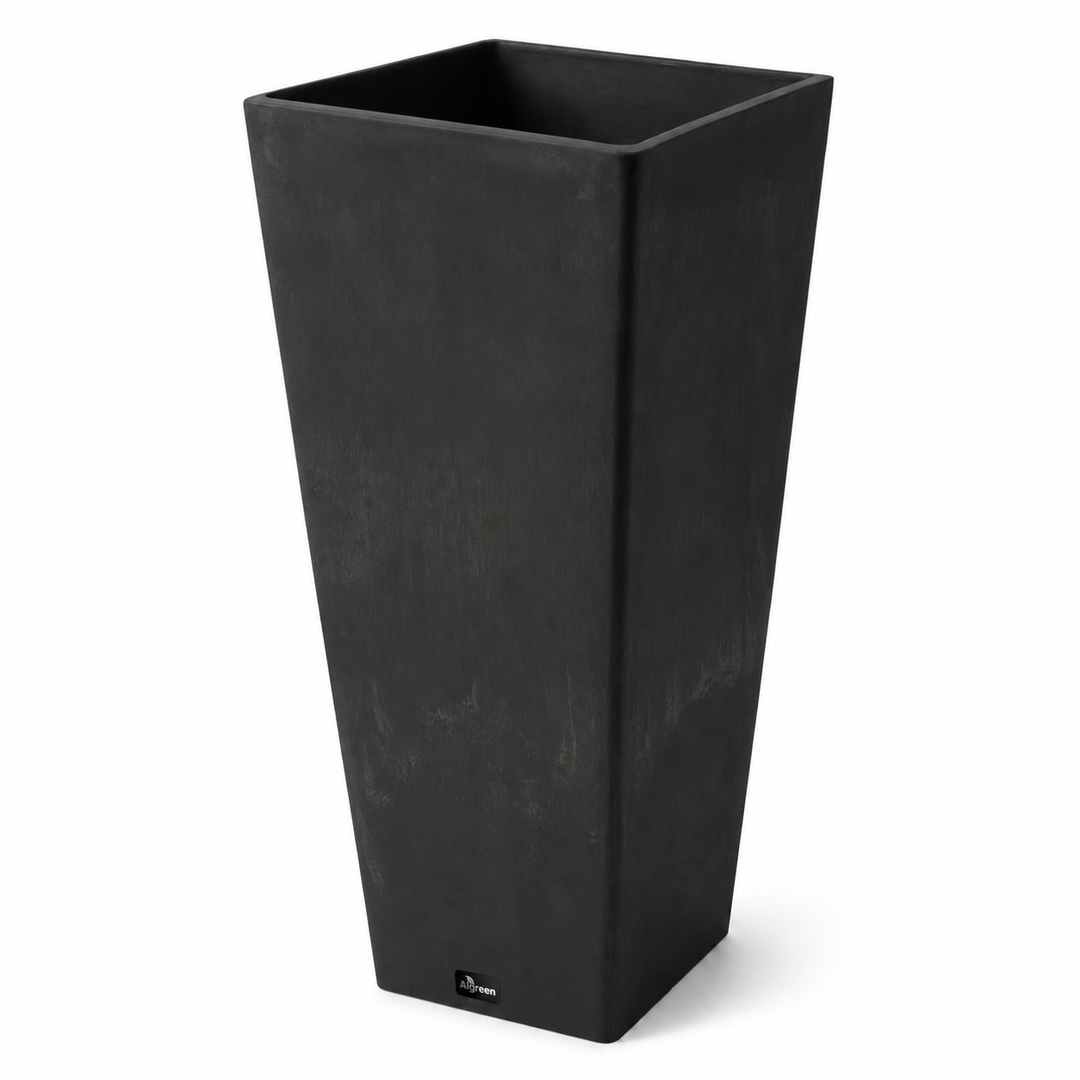 Valencia 24" Square Taper Planter with Watering Tray