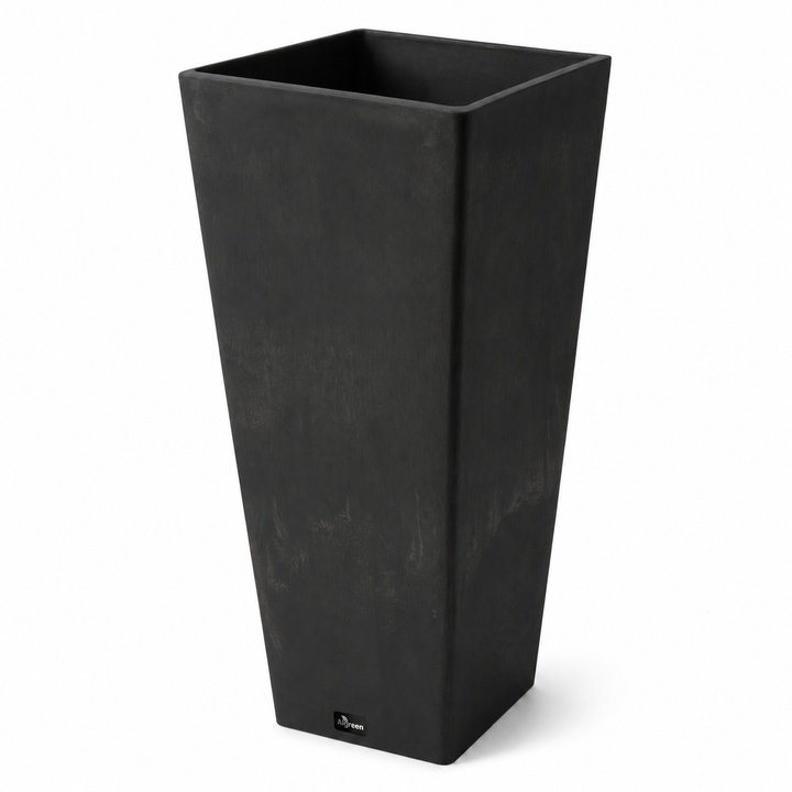 Valencia 24" Square Taper Planter with Watering Tray