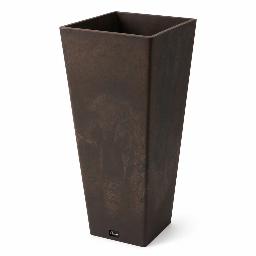 Valencia 24" Square Taper Planter with Watering Tray