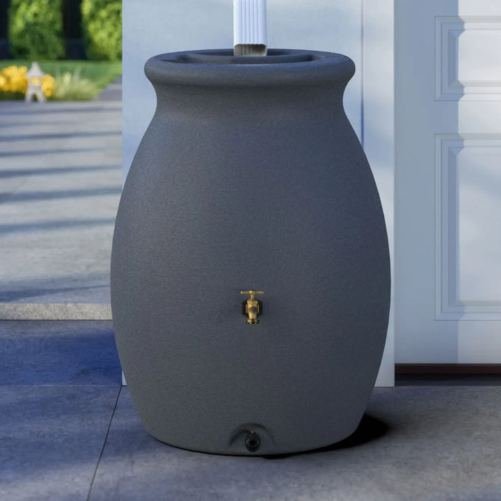 Flat Back Castilla Rain Barrel, 50 Gallon