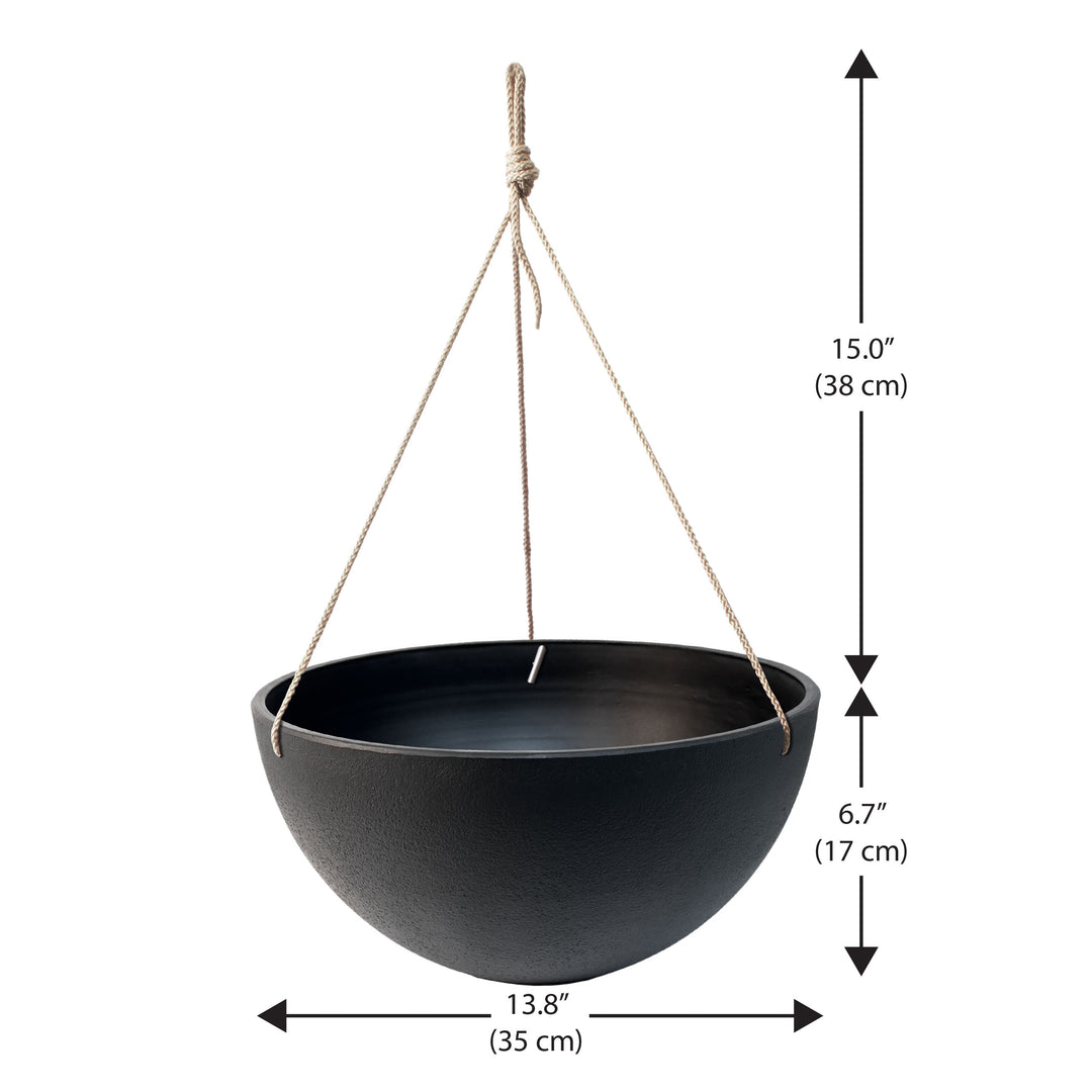 large black hanging planter Acerra Hanging Basket, 2-Pack – Algreen Products