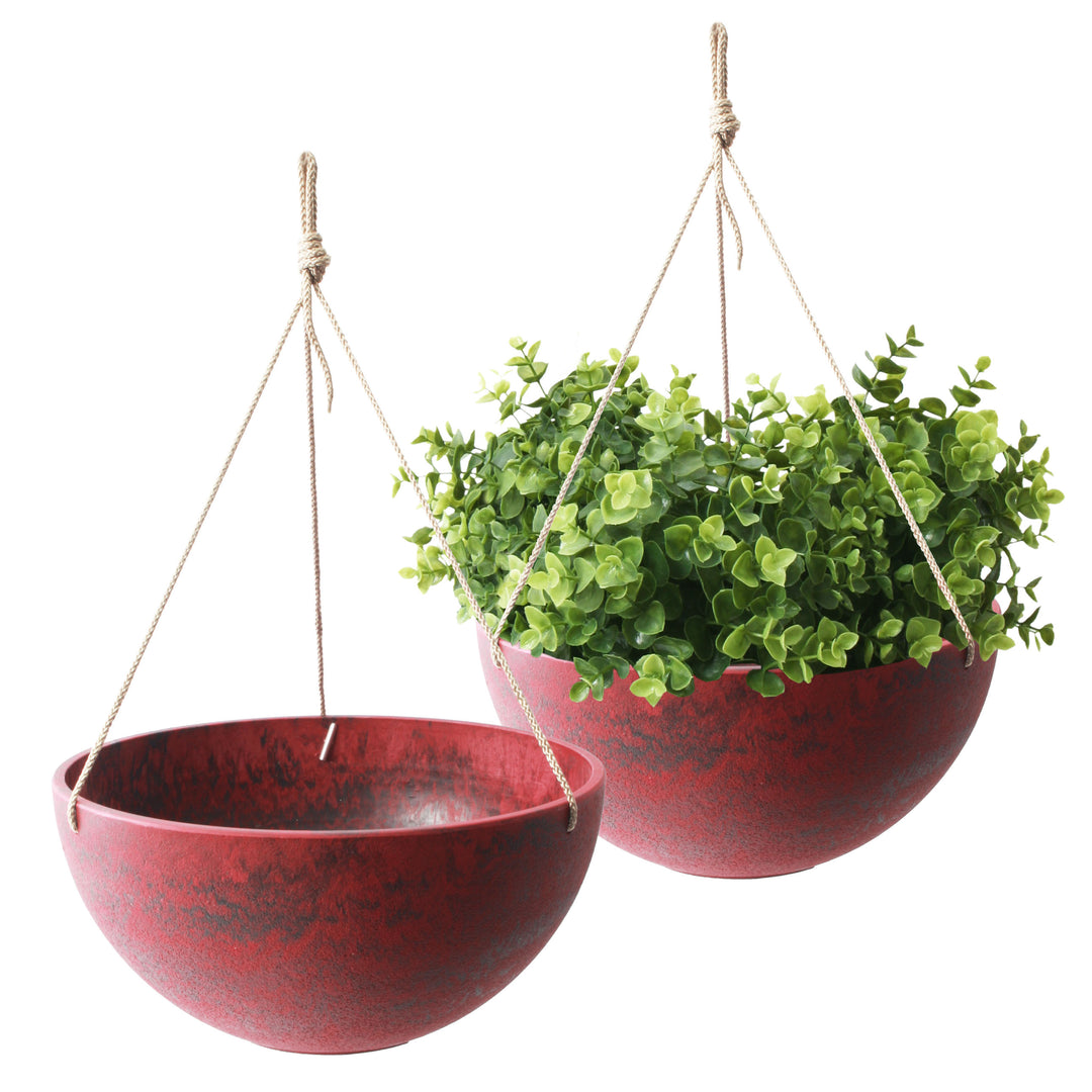 large outdoor hanging planter Acerra Hanging Basket, 2-Pack – Algreen Products