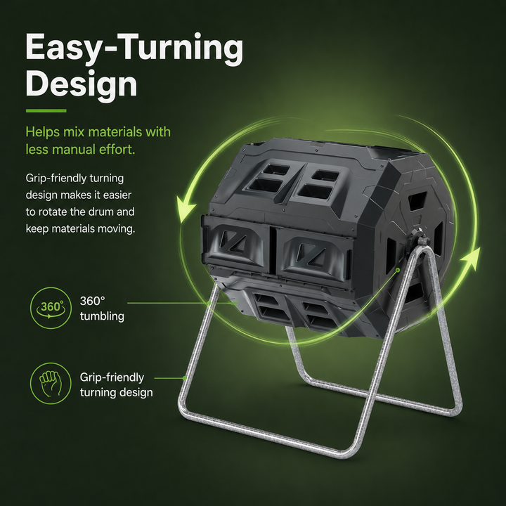 43 Gallon Dual-Batch Tumbling Composter