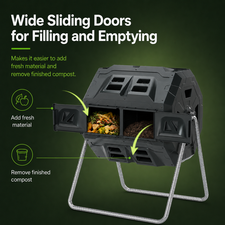 43 Gallon Dual-Batch Tumbling Composter