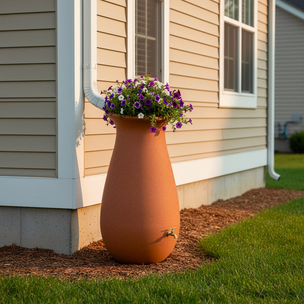 EcoCascata Rain Barrel, 65 Gallon