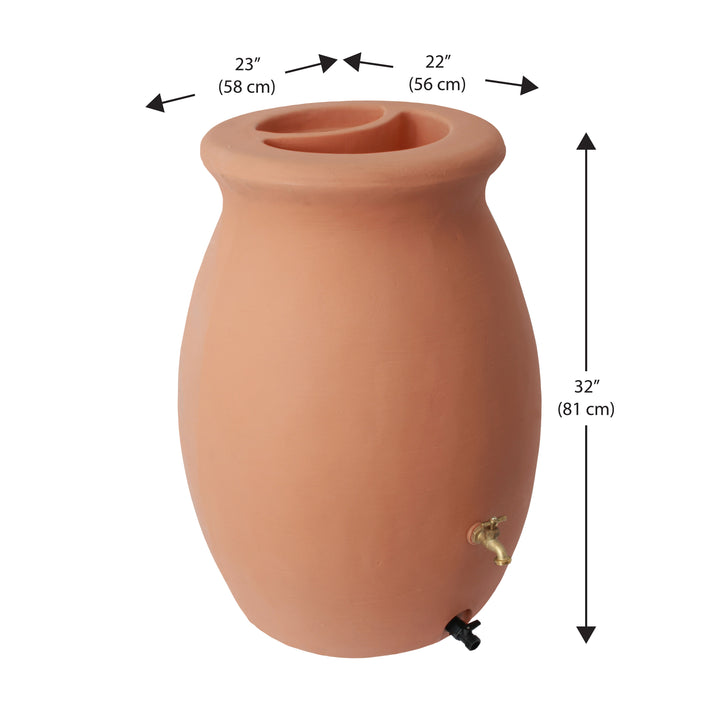 Flat Back Castilla Rain Barrel, 50 Gallon