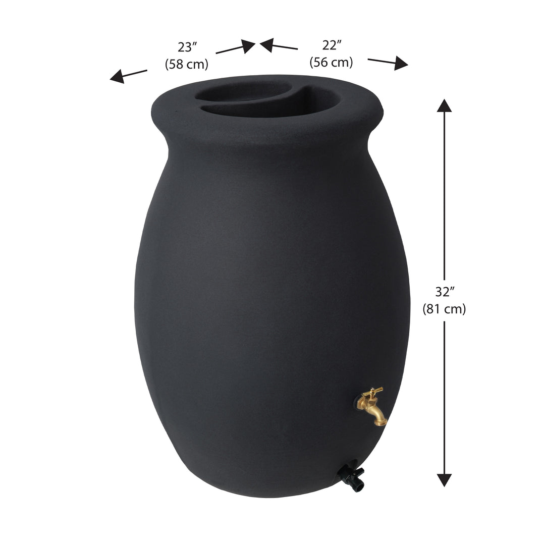 Flat Back Castilla Rain Barrel, 50 Gallon