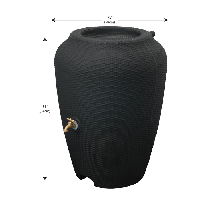 Wicker Rain Barrel, 50 Gallon