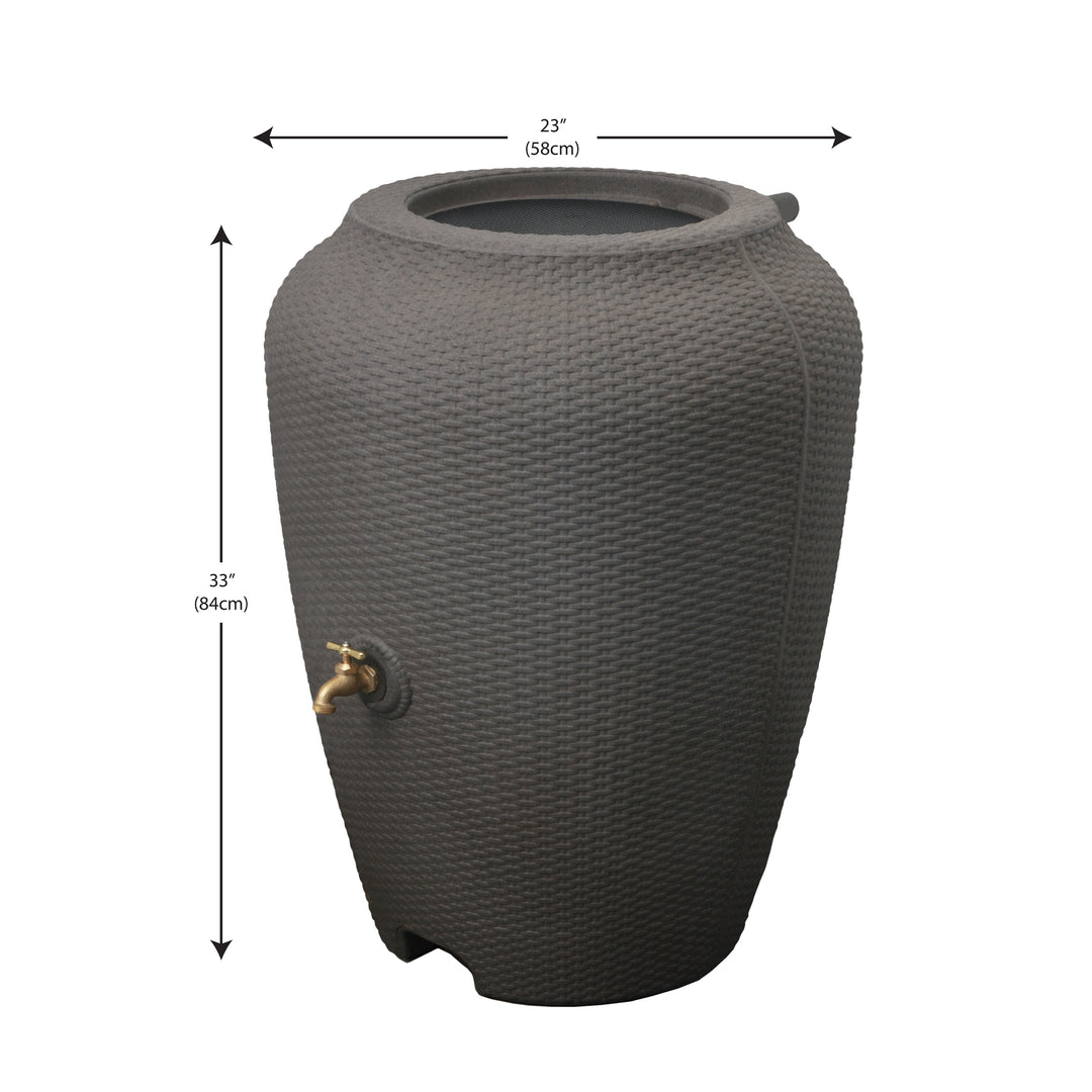 Wicker Rain Barrel, 50 Gallon