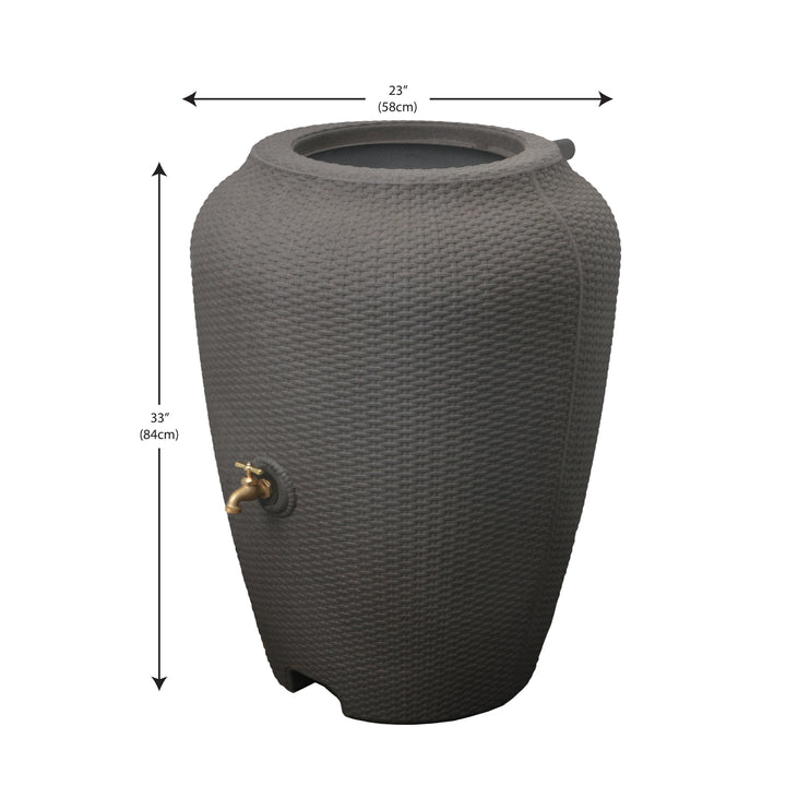 Wicker Rain Barrel, 50 Gallon