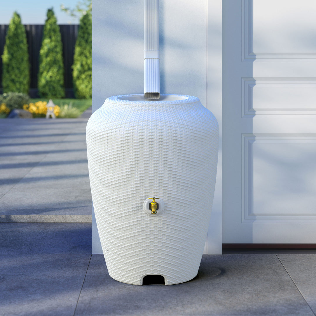 Wicker Rain Barrel, 50 Gallon