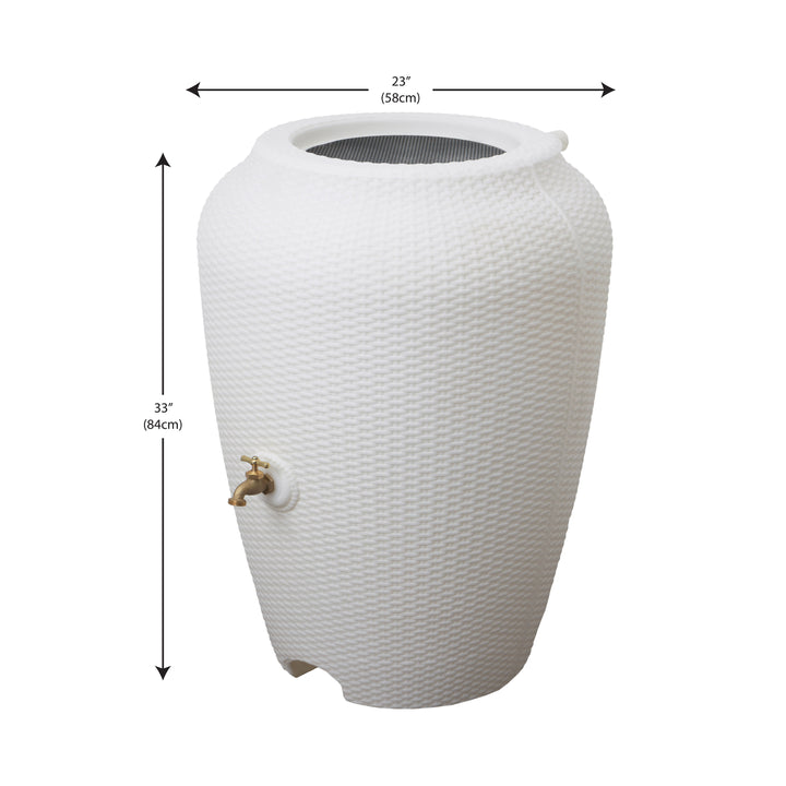 Wicker Rain Barrel, 50 Gallon