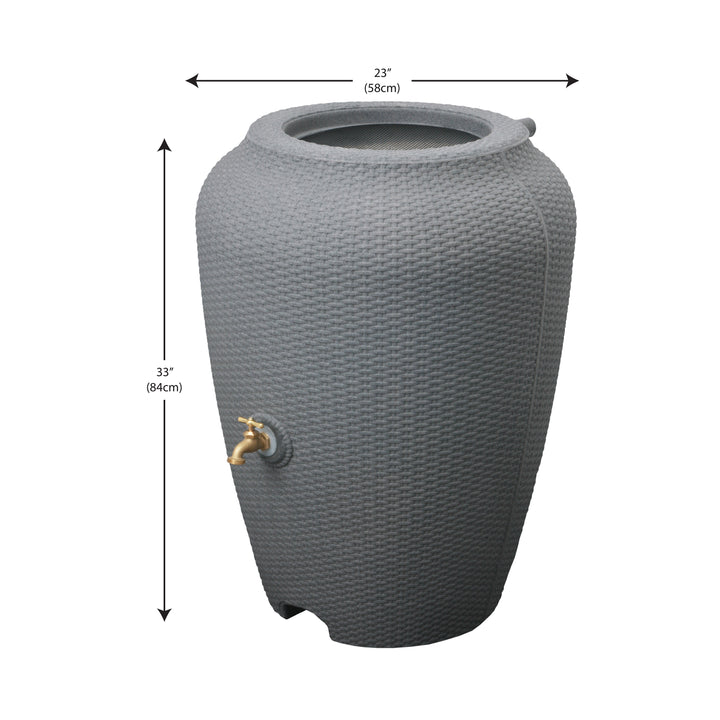 Wicker Rain Barrel, 50 Gallon