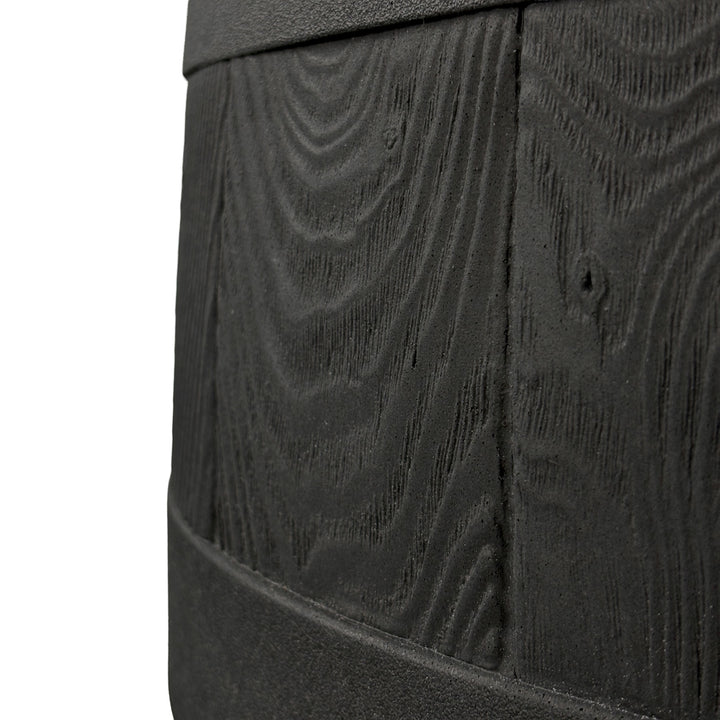 Heritage 50 Gallon Rain Barrel with Handcrafted Wood Detail & Planter Top