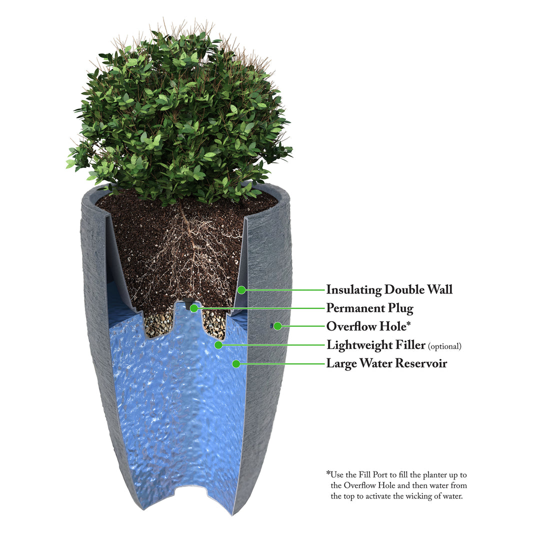 aquaphoric self watering planter Self Watering Planter – Athena Tall Outdoor Planter