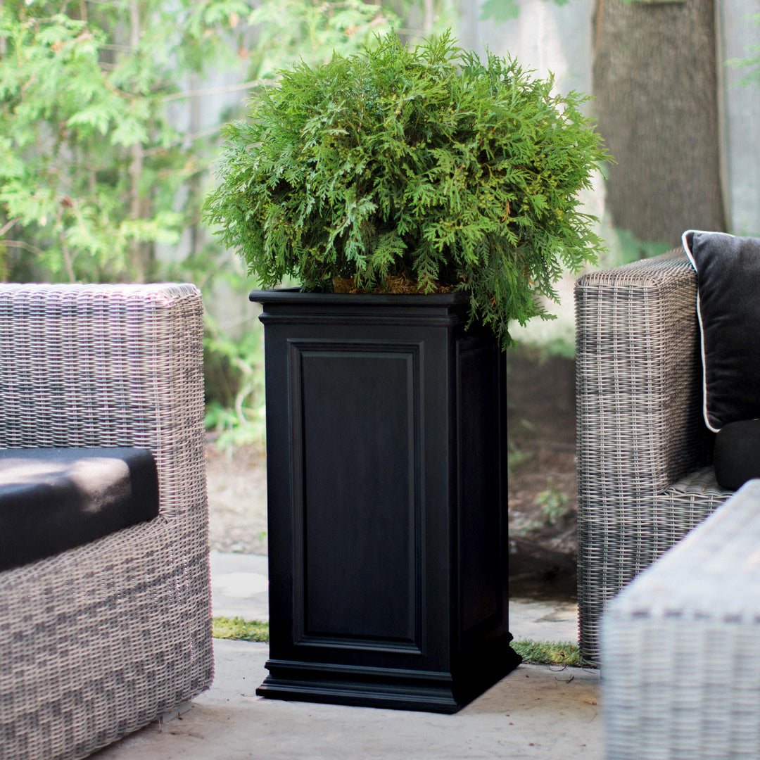 algreen covington self watering box planter Self Watering Planter – Covington Tall Square Pillar