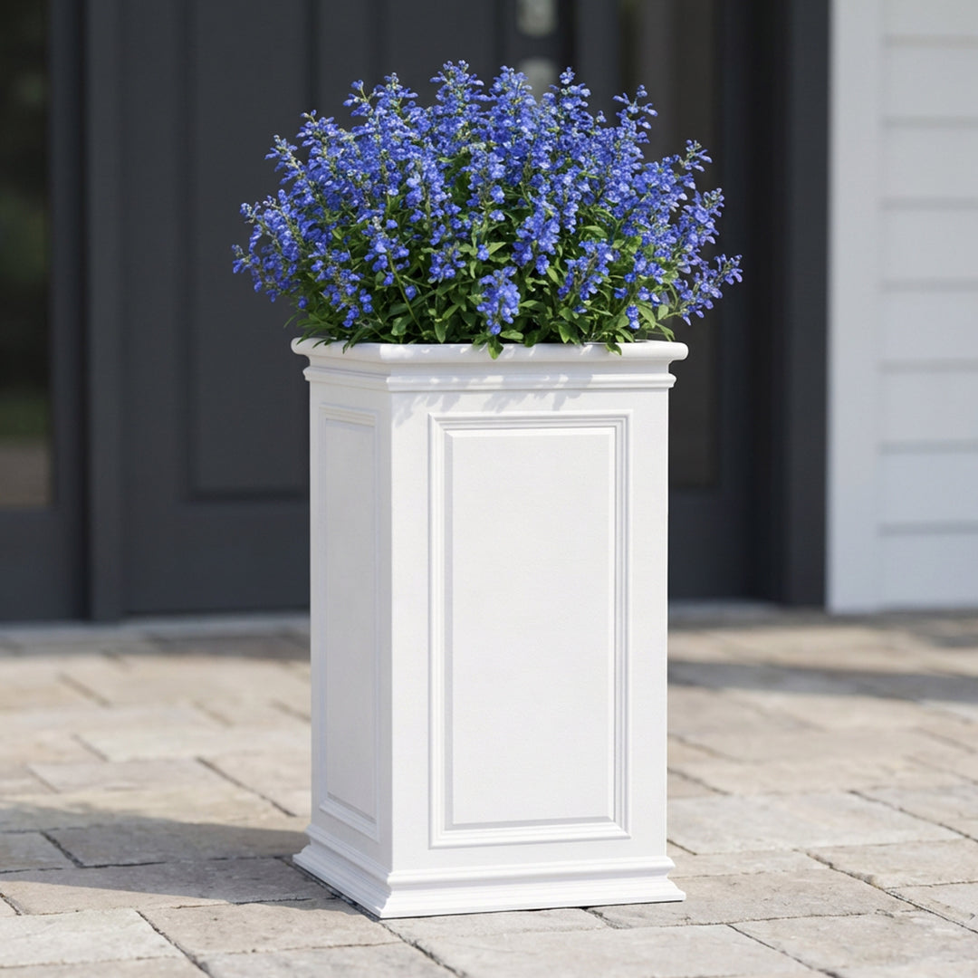 algreen covington self watering box planter Self Watering Planter – Covington Tall Square Pillar