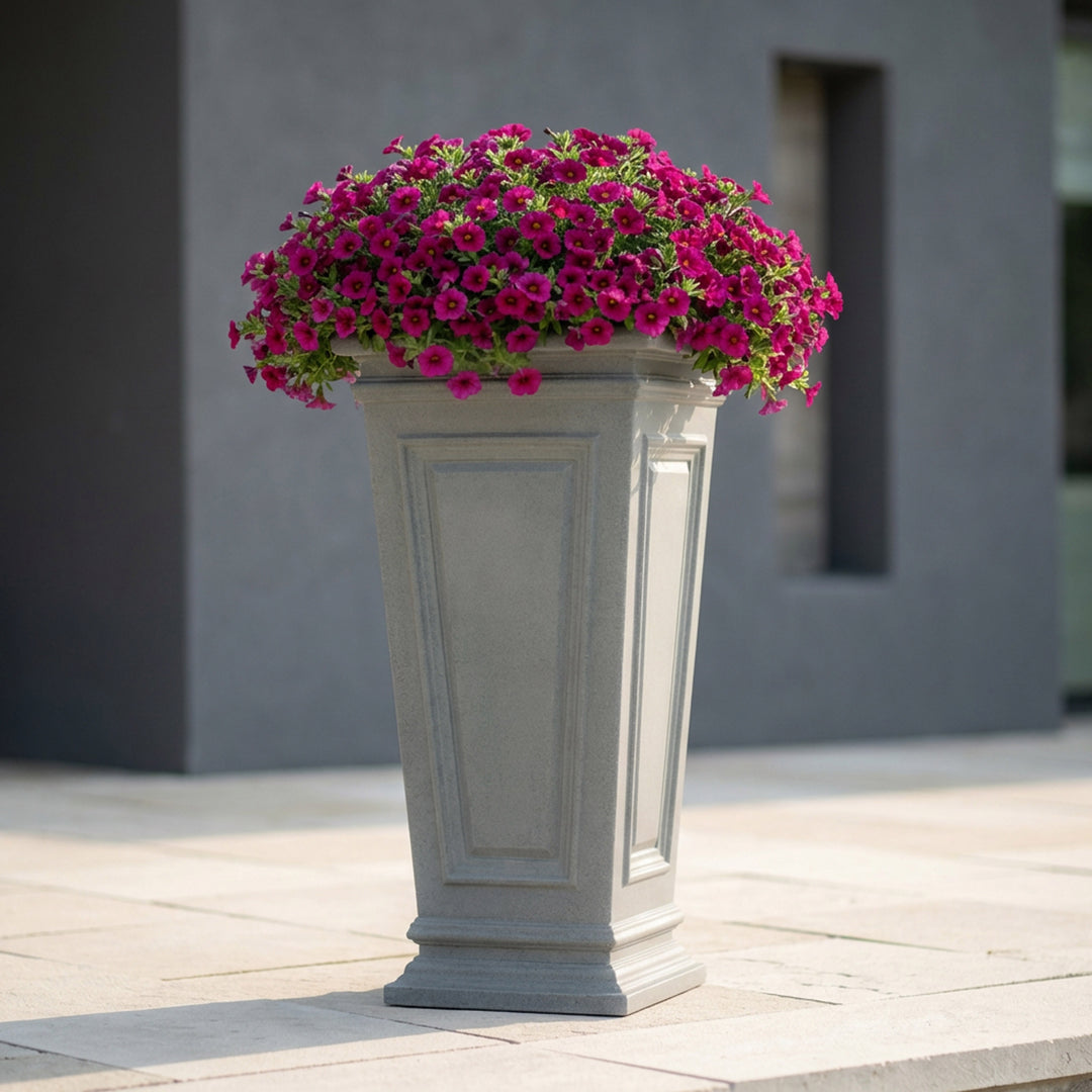 algreen covington self watering box planter Self Watering Planter – Covington Tall Square Taper