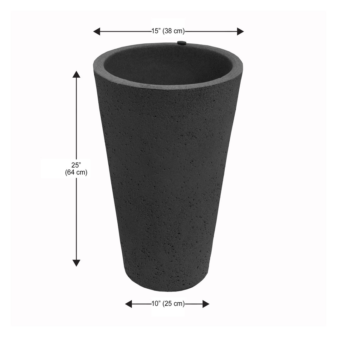 Tall Crete Planters, 2-Pack