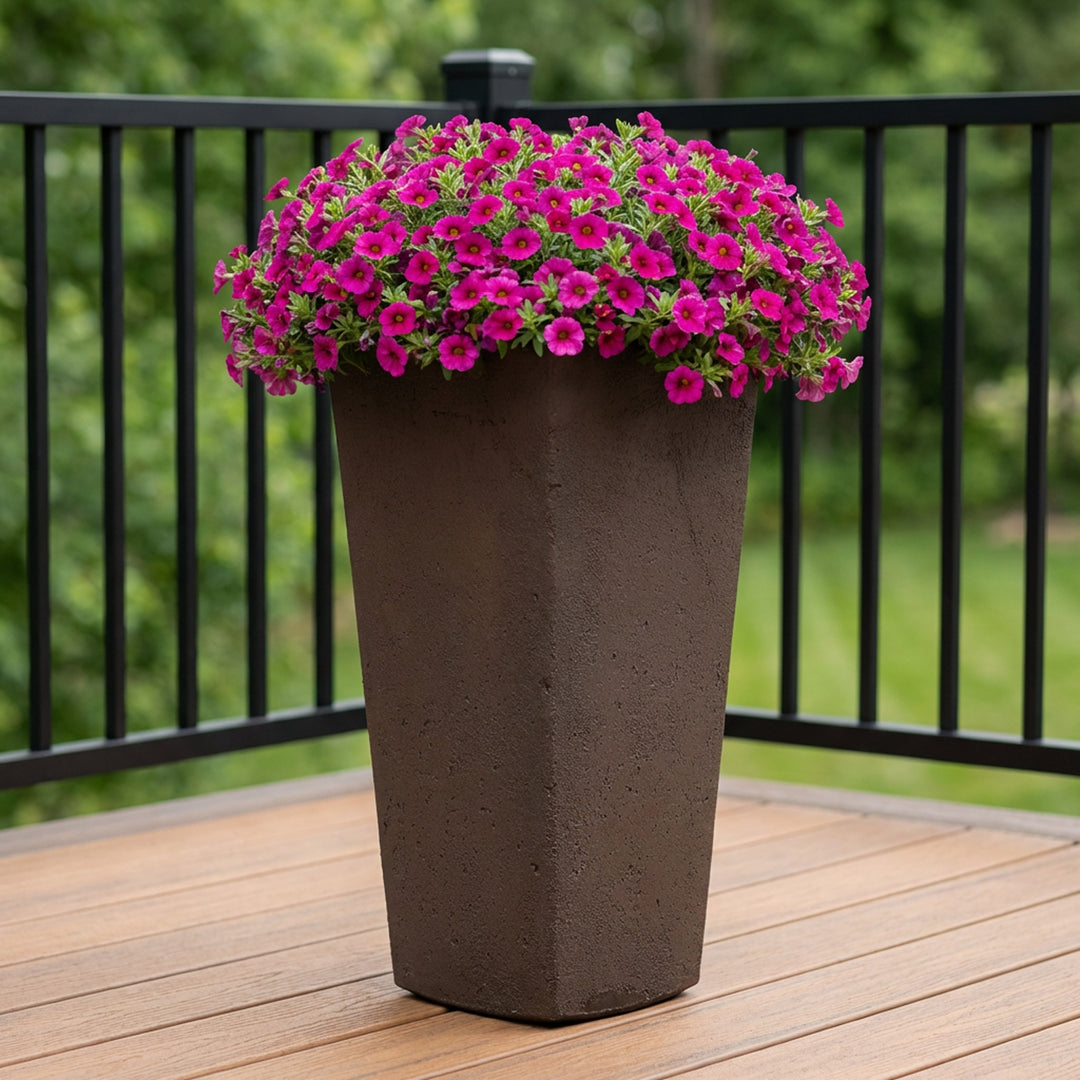 quadgrow self watering planter Self Watering Planter – Crete Square Concrete Look