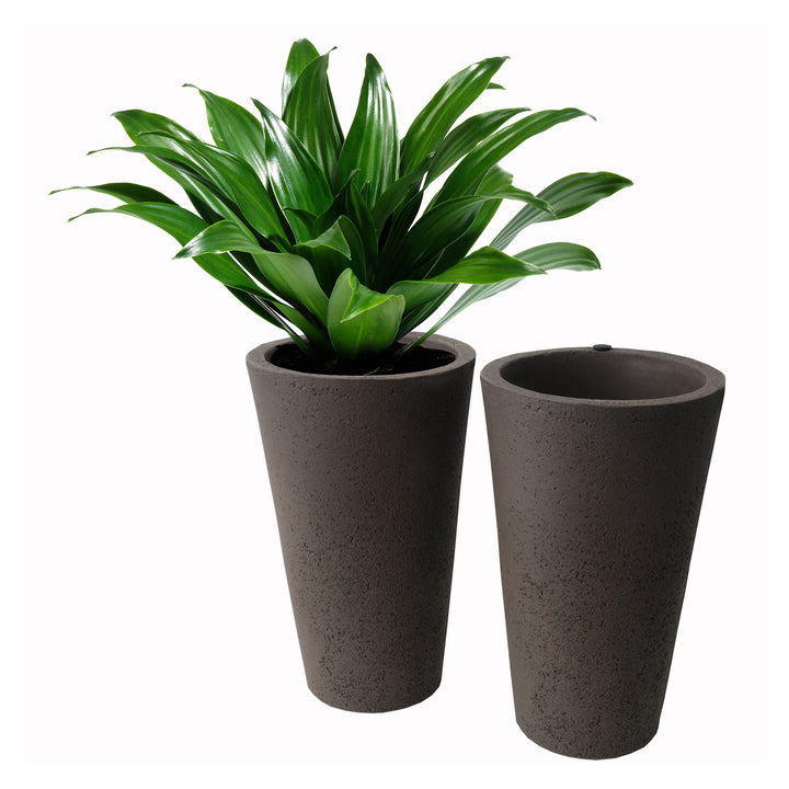 Tall Crete Planters, 2-Pack