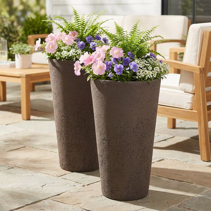 Crete Self-Watering Planter, Tall (2-Pack)