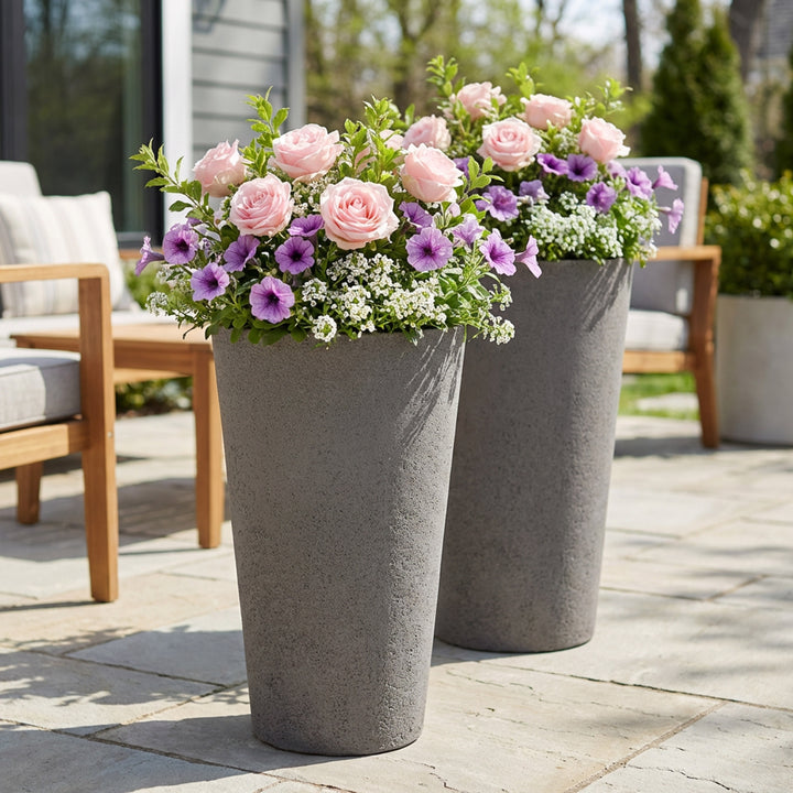 Crete Self-Watering Planter, Tall (2-Pack)
