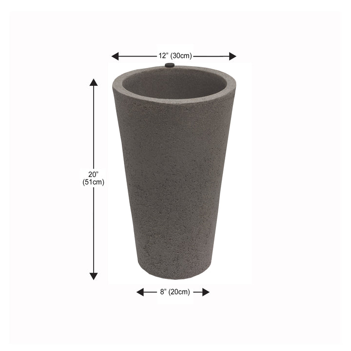 Crete Self-Watering Planter, Tall (2-Pack)