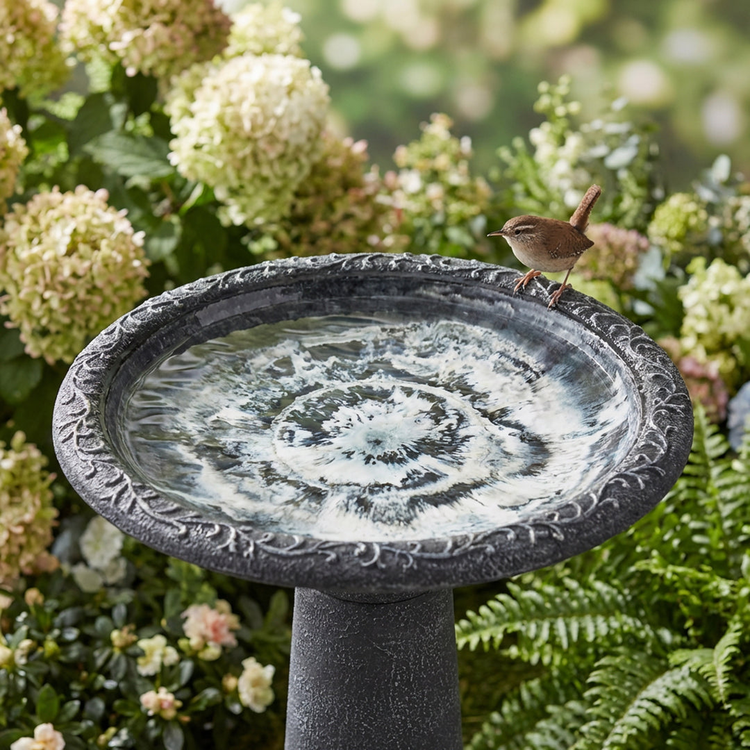 Marbled Glaze Bird Bath