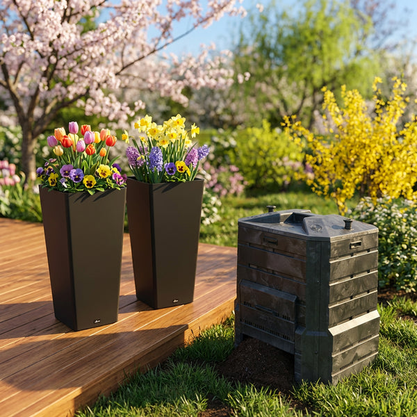 Soil Saver Composter + Planter Bundle (2-Pack Aventis Planters)