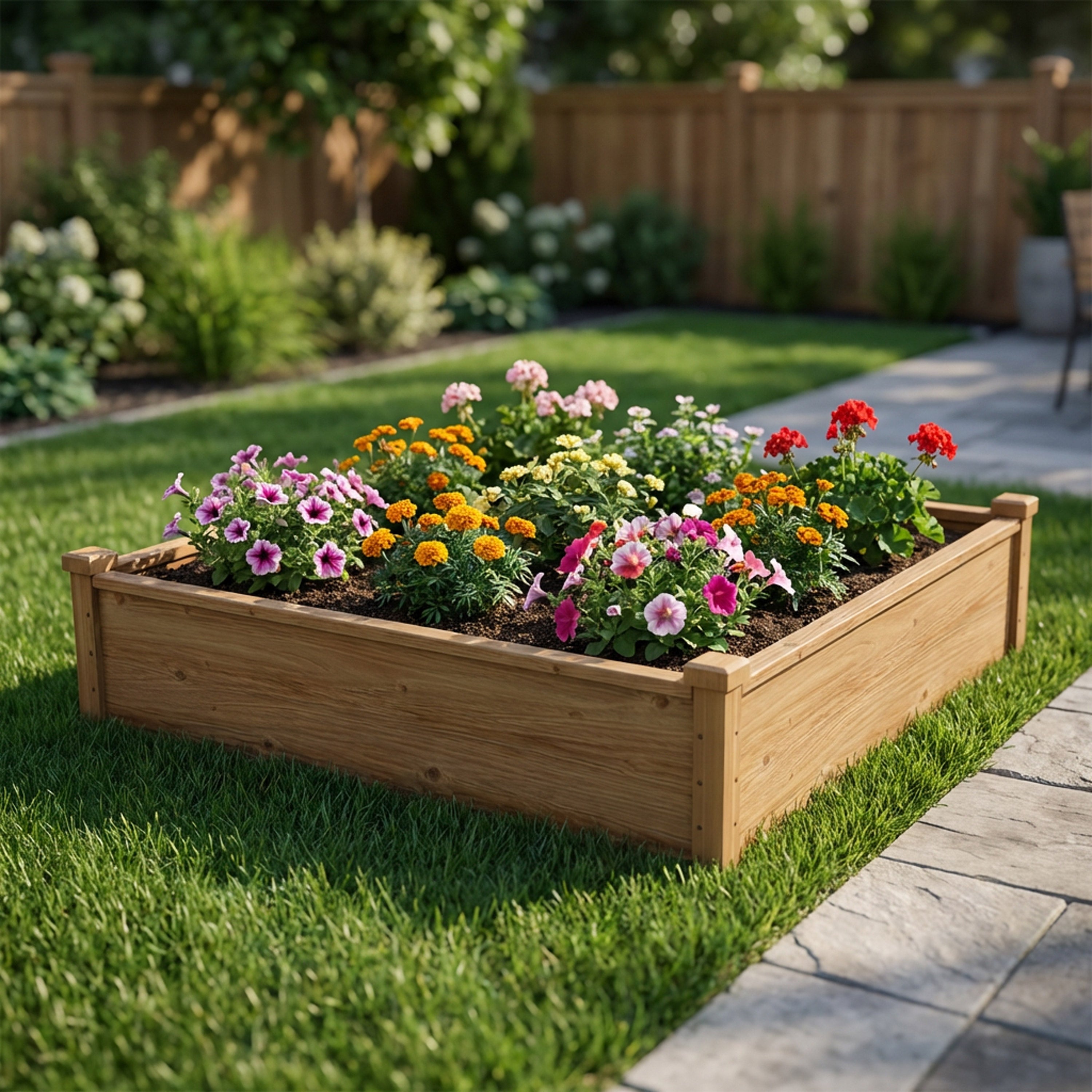 4x4 Wood Raised Garden Bed – 12