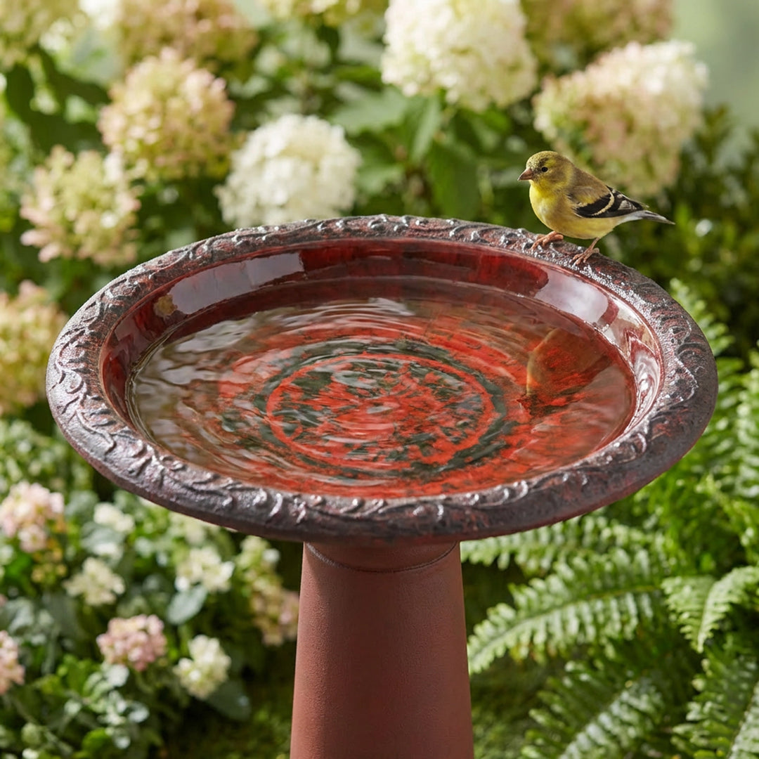Marbled Glaze Bird Bath