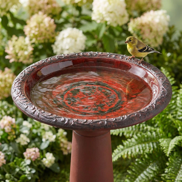 Marbled Glaze Bird Bath