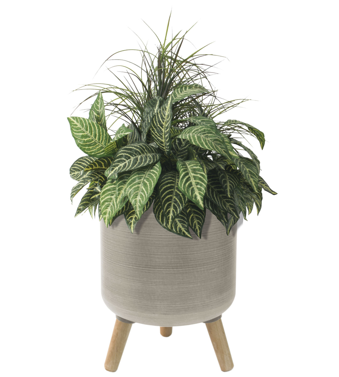 Modena Planter with Stand, Brushed