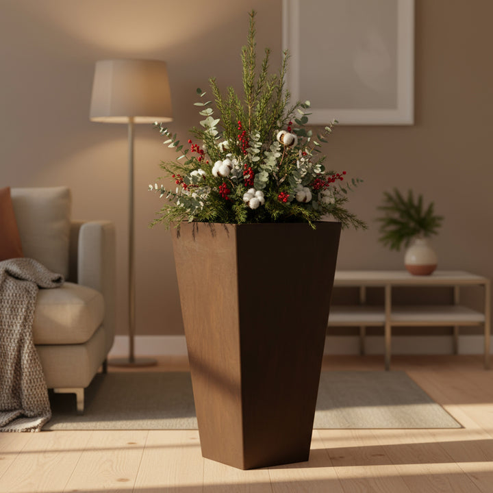 Square Planter with Elevated Plant Shelf