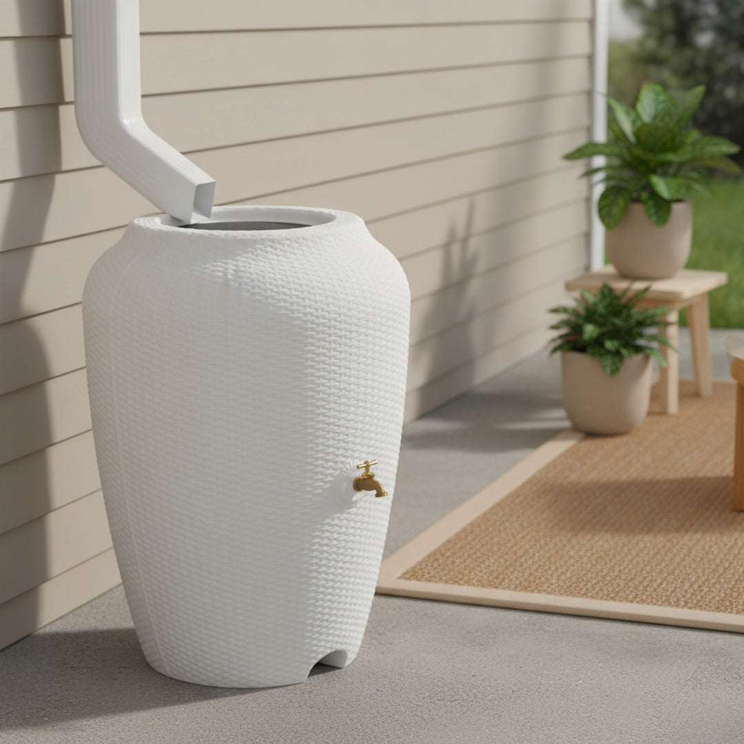 Wicker Rain Barrel, 50 Gallon