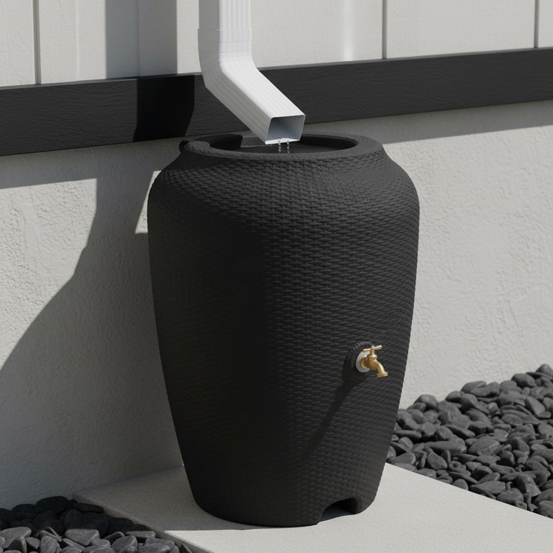 Wicker Rain Barrel, 50 Gallon