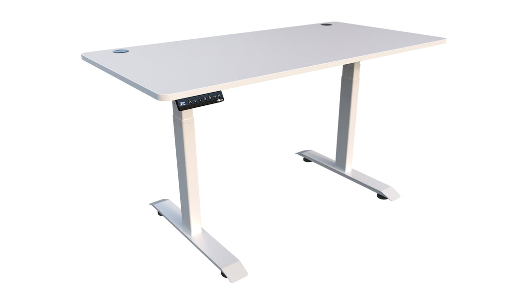 Elevate Electric Standing Desk 55" x 28" - Dual Motor Sit to Stand Desk - Push Button Memory Settings - Solid Top with Heavy Duty Adjustable Steel Legs - Work or Home Office Desk